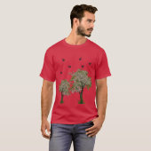 Boom met vogels t-shirt (Voorkant volledig)