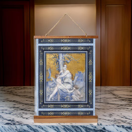 Boom met vrouw en kinderen  kunst hangend wandkleed