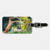 Boom met windklem bagagelabel (Voorkant horizontaal)