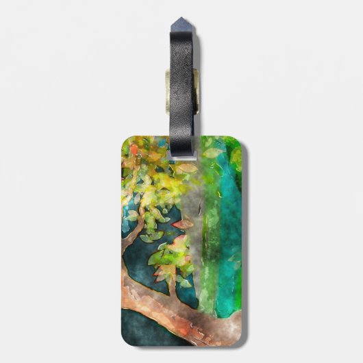 Boom met windklem bagagelabel (Achterkant verticaal)