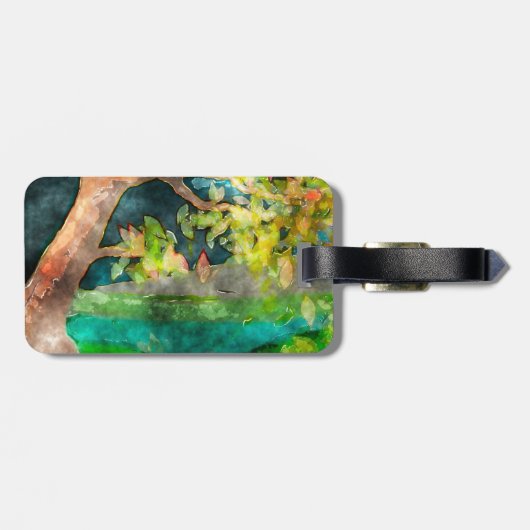 Boom met windklem bagagelabel (Achterkant horizontaal)