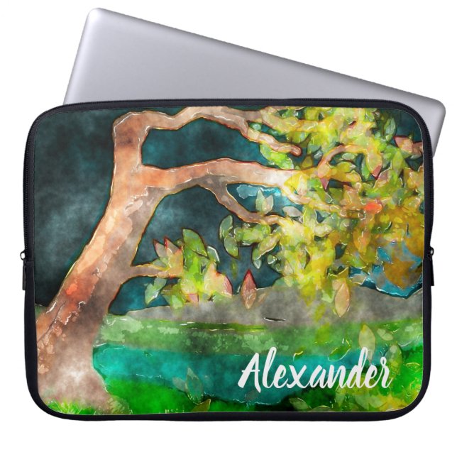 Boom met windklem laptop sleeve (Voorkant)