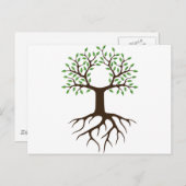 boom met wortels briefkaart (Voorkant / Achterkant)