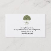 "Boom met wortels" elegante Visitekaartjes (Achterkant)