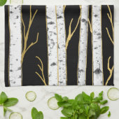 Boom Modern Forest Natuur Theedoek (Gevouwen)