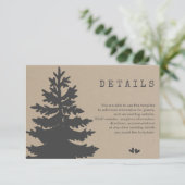 Boom | Mountain Woodland Forest Trouwgegevens Informatiekaartje (Staand voorkant)