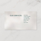 Boom Mozaïek Kunst - Turquoise en Paarse Visitekaartje (Achterkant)