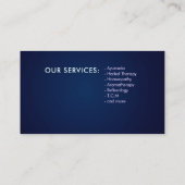 Boom Mozaïek Kunst - Turquoise en Paarse Visitekaartje (Achterkant)