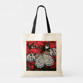 Boom Nimf Vlinder Canvas Tas Zwart/Wit (Achterkant)