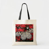 Boom Nimf Vlinder Canvas Tas Zwart/Wit (Voorkant)