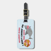 Boom Nut Allergy Alert Shark Label voor medische k Bagagelabel (Voorkant verticaal)