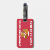 Boom Nut Allergy Alert Shark Label voor medische k Bagagelabel (Achterkant verticaal)