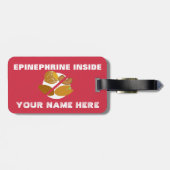 Boom Nut Allergy Alert Shark Label voor medische k Bagagelabel (Achterkant horizontaal)