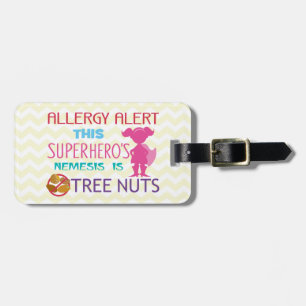 Boom Nut Allergy Superheld Alert voor Medische Uit Bagagelabel