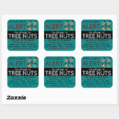 Boom Nut Food Allergy Alert Sticker Blauwgroen (Vel)