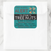 Boom Nut Food Allergy Alert Sticker Blauwgroen (Tas)