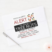 Boom Nut Food Allergy Vierkante Sticker (Envelop)