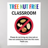 Boom Nut Free Classroom Gepersonaliseerd Allergy S Poster (Voorkant)