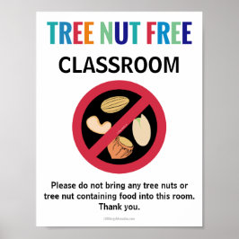 Boom Nut Free Classroom Gepersonaliseerd Allergy S Poster
