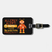 Boom Nut Peanut - Gepersonaliseerde allergie-alarm Bagagelabel (Voorkant horizontaal)