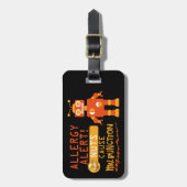 Boom Nut Peanut - Gepersonaliseerde allergie-alarm Bagagelabel (Voorkant verticaal)