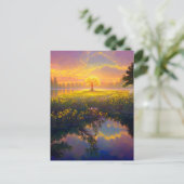 Boom omhelzen het magische licht briefkaart (Staand voorkant)