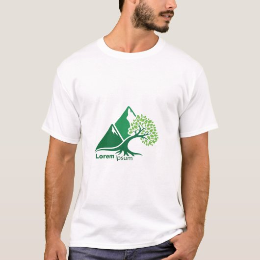 Boom op berg natuur groeiminst Shirt (Voorkant)