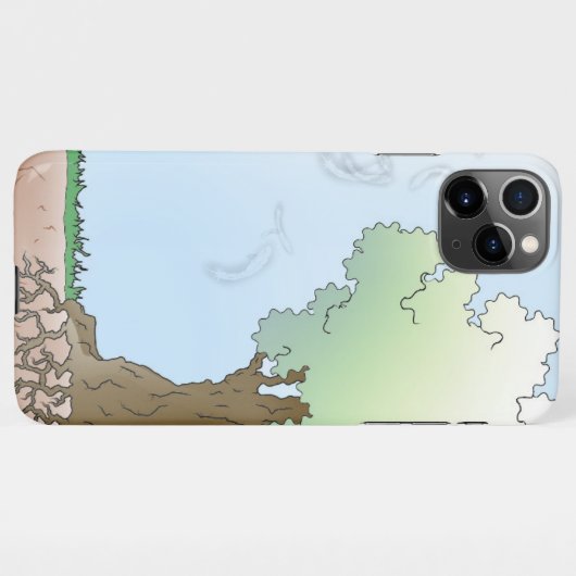 Boom op boven iPhone hoesje (Achterkant horizontaal)