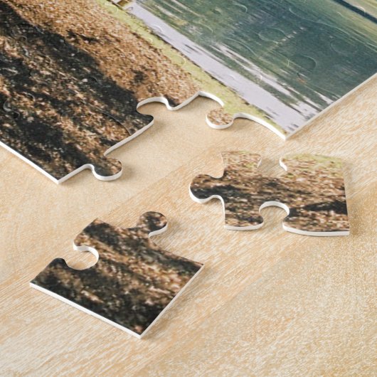 Boom op de rivierrivier legpuzzel (Zijkant)