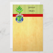 Boom op de top van Earth Roots Stationery Briefpapier (Voorkant / Achterkant)