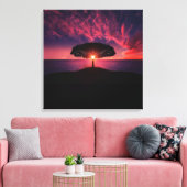 boom op de verf van de Zon, foto, Canvas Afdruk (Insitu (Woonkamer))