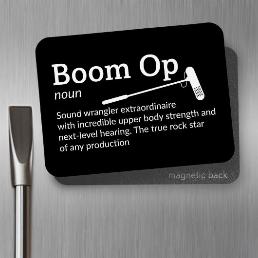 Boom Op Definition - Filmcrew 3" x 4" Flex Magneet