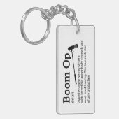 Boom Op Definition - Grappige Film Crew Sleutelhanger (Voorkant Links)