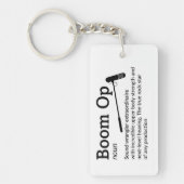 Boom Op Definition - Grappige Film Crew Sleutelhanger (Voorkant)
