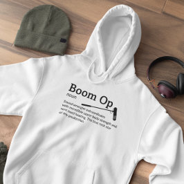Boom Op Definition Light Mode - Film Crew Hoodie