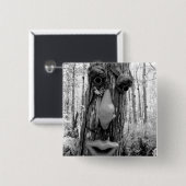 Boom op een Big Cypress boom. Vierkante Button 5,1 Cm (Voorkant /achterkant)