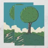 Boom op een heuvel (Voorkant / Achterkant)