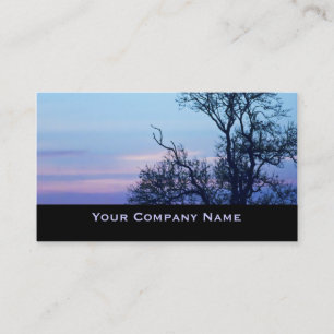 Boom op een pastelhemel Silhouette Visitekaartjes
