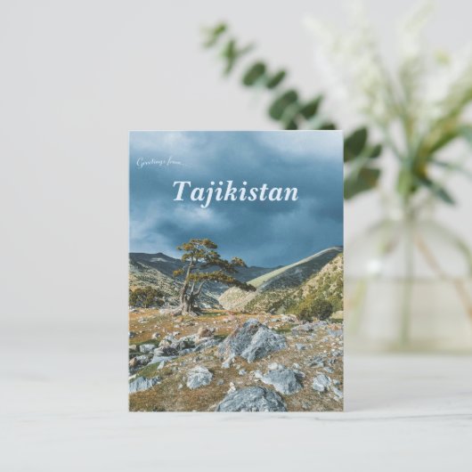 Boom op het Fann-gebergte in Tadzjikistan Briefkaart (Staand voorkant)