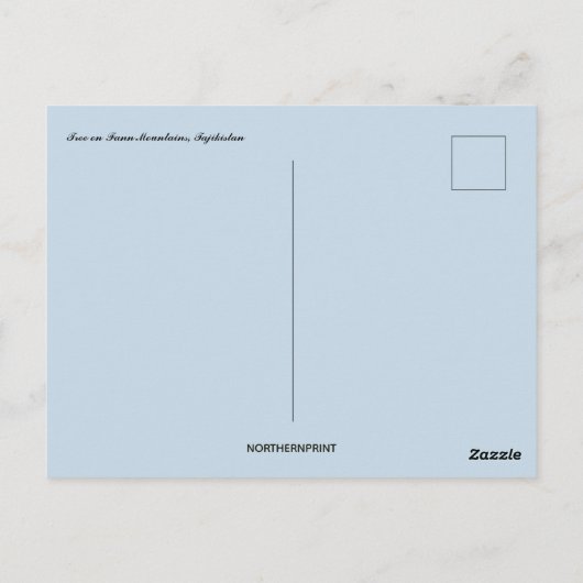 Boom op het Fann-gebergte in Tadzjikistan Briefkaart (Achterkant)