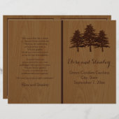 Boom op het programma voor de bruiloft van houtbru (Voorkant / Achterkant)
