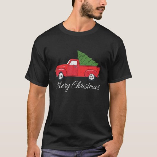 Boom op het shirt van Car Xmas Funny Wagon Christ (Voorkant)