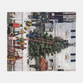 Boom op het stadsplein fleece deken (Voorkant (Horizontaal))