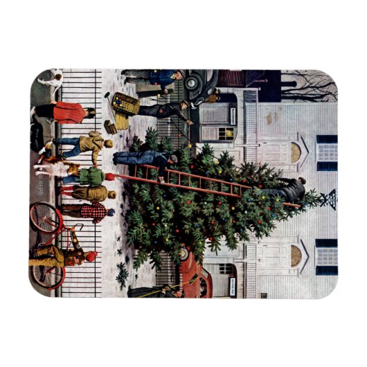 Boom op het stadsplein magneet (Horizontaal)