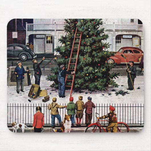 Boom op het stadsplein muismat (Voorkant)