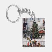 Boom op het stadsplein sleutelhanger (Voorkant Links)