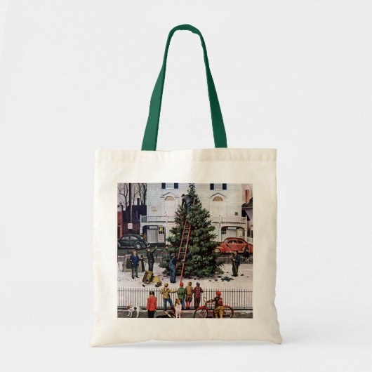 Boom op het stadsplein tote bag (Voorkant)
