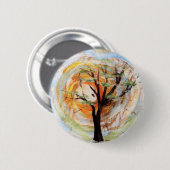 Boom op structuur ronde button 5,7 cm (Voorkant /achterkant)