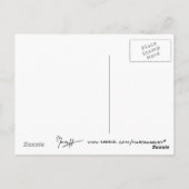 Boom op Vellum met Waterverf achtergrond Briefkaart (Achterkant)