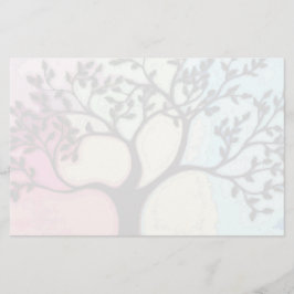 Boom op Vellum over waterverf - gedigitaliseerd Briefpapier